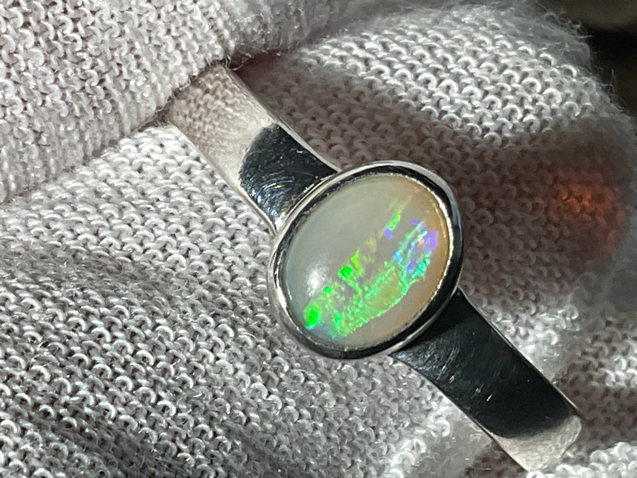 Natural Australian Coober Pedy Opal Ring 13.60 Carat
